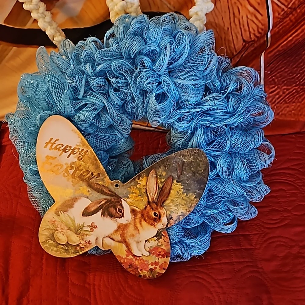 From mom's closet Easter wreath
